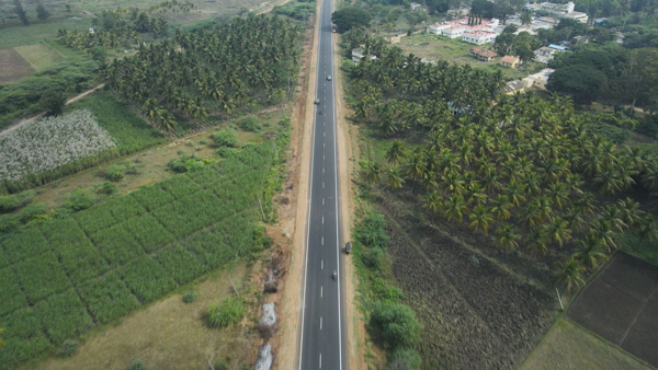 Completed Highway with Beautiful Scenery