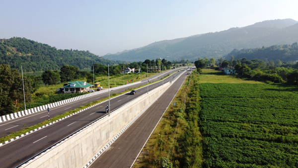 Completed Highway with Beautiful Scenery